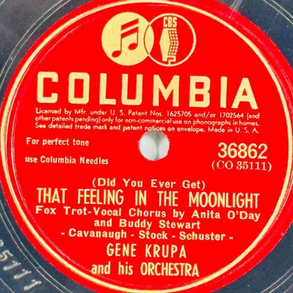 Gene Krupa I Don’t Want To Be Loved 10in Shellac 78 RPM Columbia 36862 - Picture 3 of 4